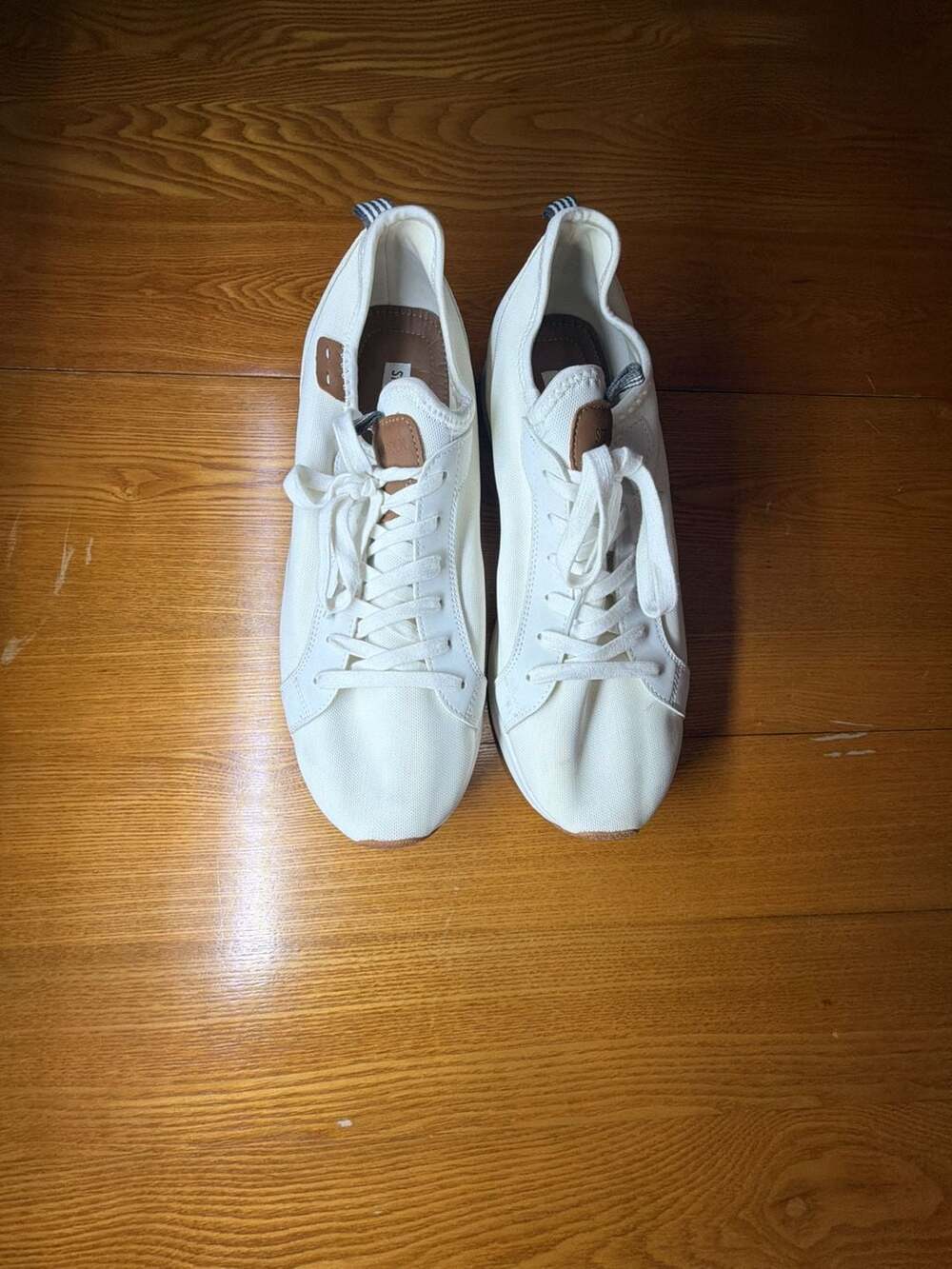 Steve Madden Men's White P-PRAS Canvas Lace-Up Sneakers